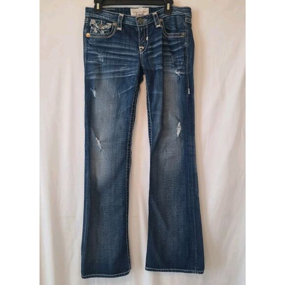 Big Star Womens Distressed Liv Bootcut Jeans 28 X 30 Y2K - Picture 1 of 6